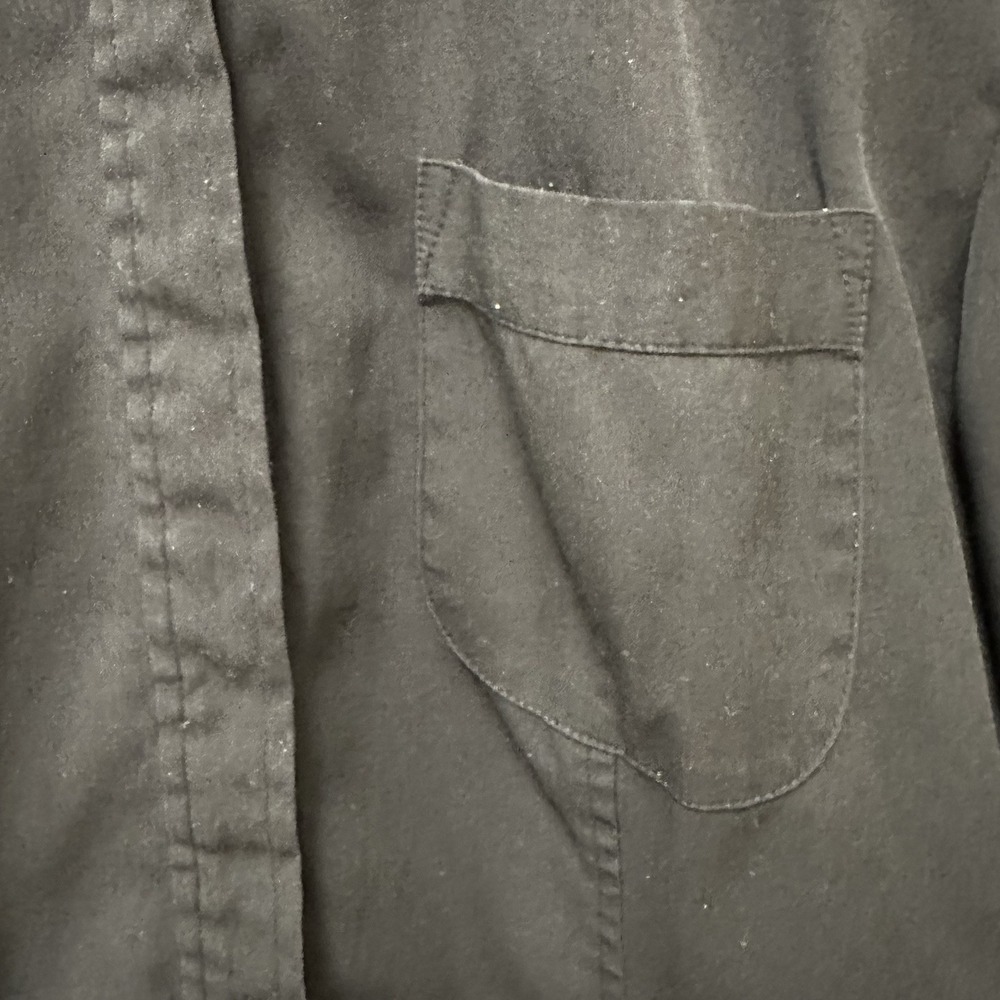 Express Black Collared Stretch Button Down Dress … - image 5